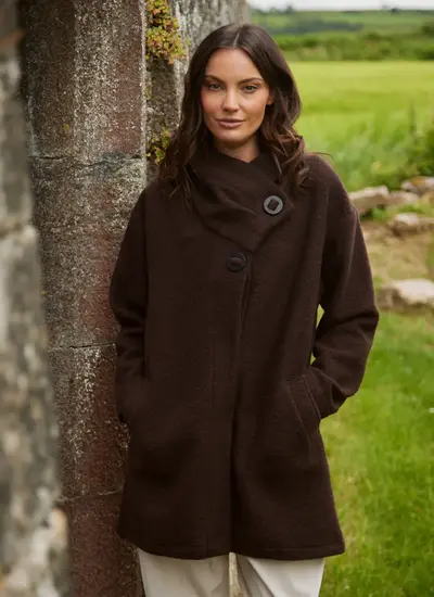 Ellie Side Button Collar Coatigan